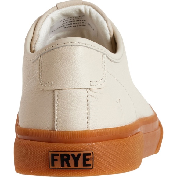 Frye Gia White Sneakers with Tan Soles Genuine Leather Size 8.5 Women’s - Picture 9 of 13